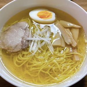 鶏油香る塩ラーメン出来ました。/　中標津モデルハウススタンプラリー