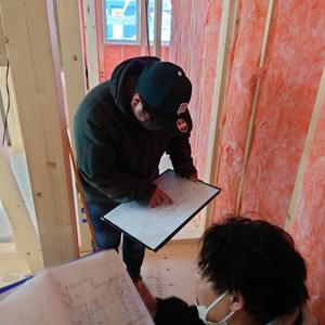 電気配線のお打ち合わせ【現場編】　【釧路】緑ヶ岡造成地　新築住宅2棟同時完成見学会